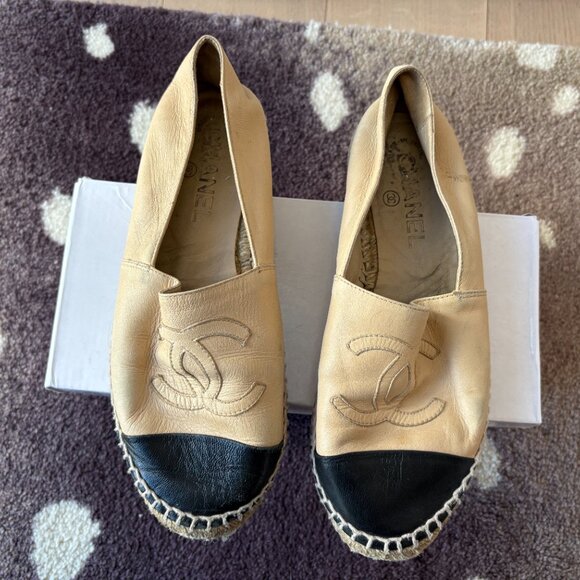 Chanel Beige and Black Espadrilles - Picture 6 of 6